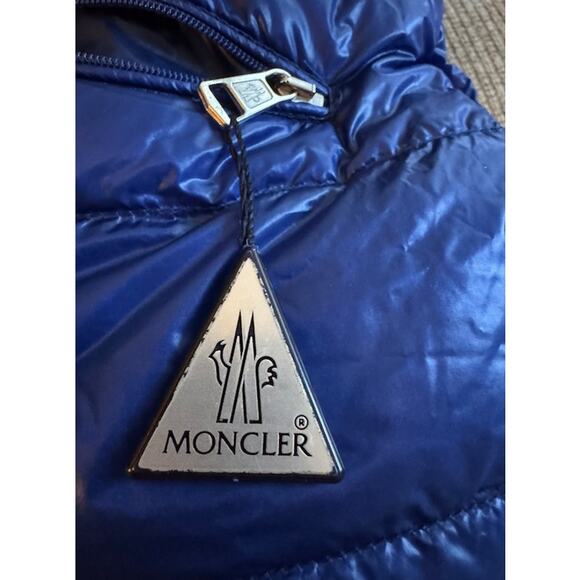 Men's Moncler Blue Gilet Gui Down Filled Vest Jacket Size XXL - Picture 15 of 16